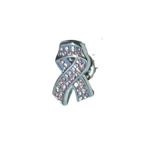 Pink Ribbon Diamante Pin
