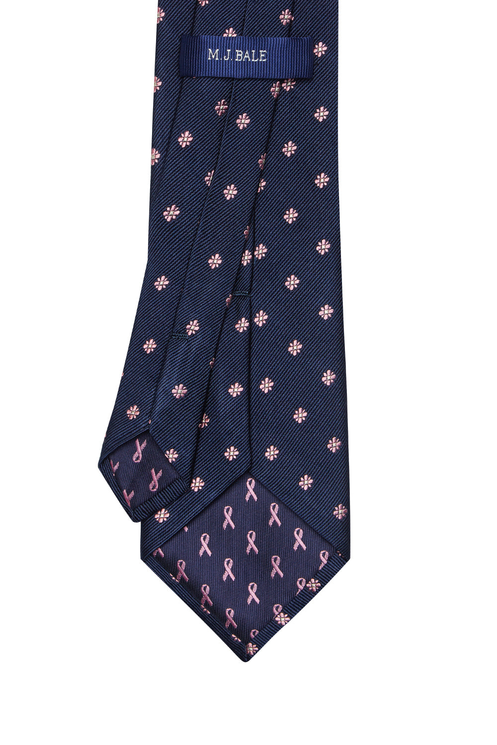 Pink Flower Silk Tie