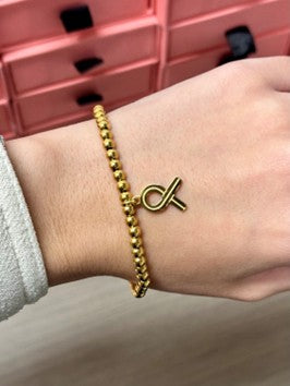 The SBCF Signature Bracelet - Gold Plated with Ribbon