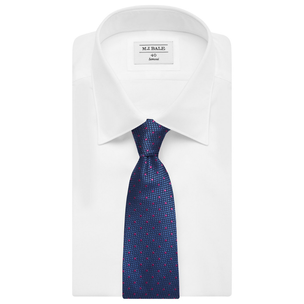 Pink Dot Silk Tie