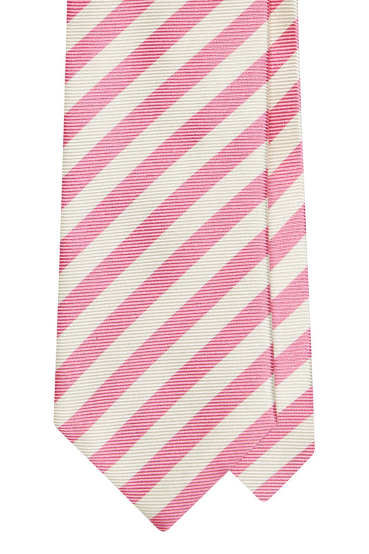 Pink Striped Silk Tie